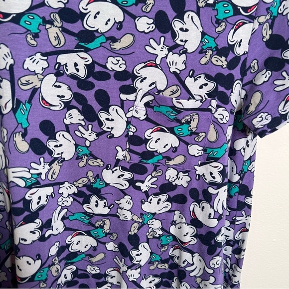 Lularoe Carly T-Shirt Dress Purple Mickey Mouse XS - Picture 4 of 9